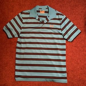 Mens Under Armour Polo Medium M Loose Heat Gear Like New